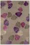 Judy Ross Hand-Knotted Custom Wool Shells Rug pewter/Berry silk/purple silk/oyster silk/smoke silk